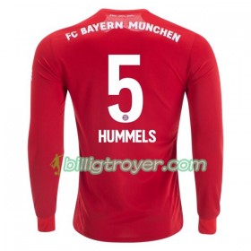 Billige Fotballdrakter FC Bayern München Mats Hummels 5 Hjemmedraktsett 2019/20 Langermet